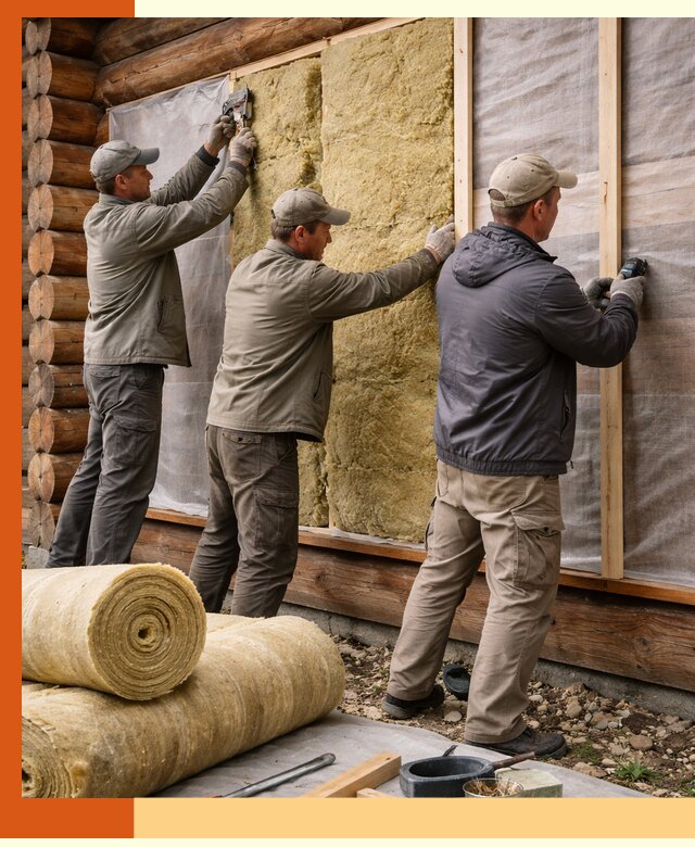 Утепление деревянного дома в Климовске эффективными технологиями