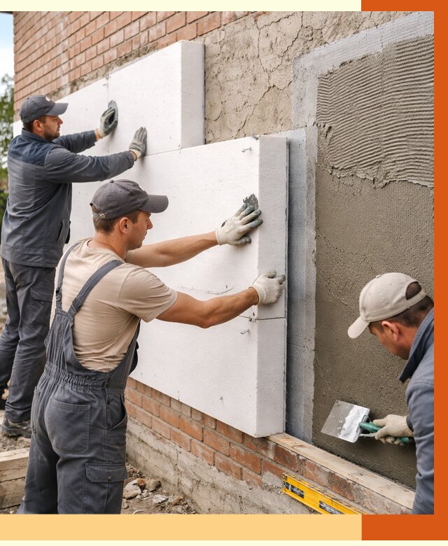 Утепление кирпичного дома в Климовске от 4254 руб. под ключ | ТепломастерКлс