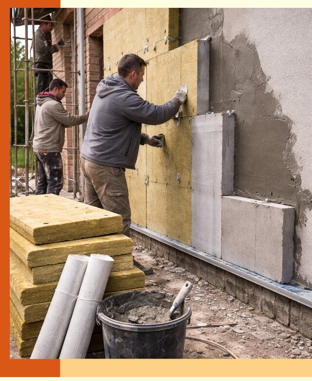 Утепление кирпичного дома под ключ в Климовске