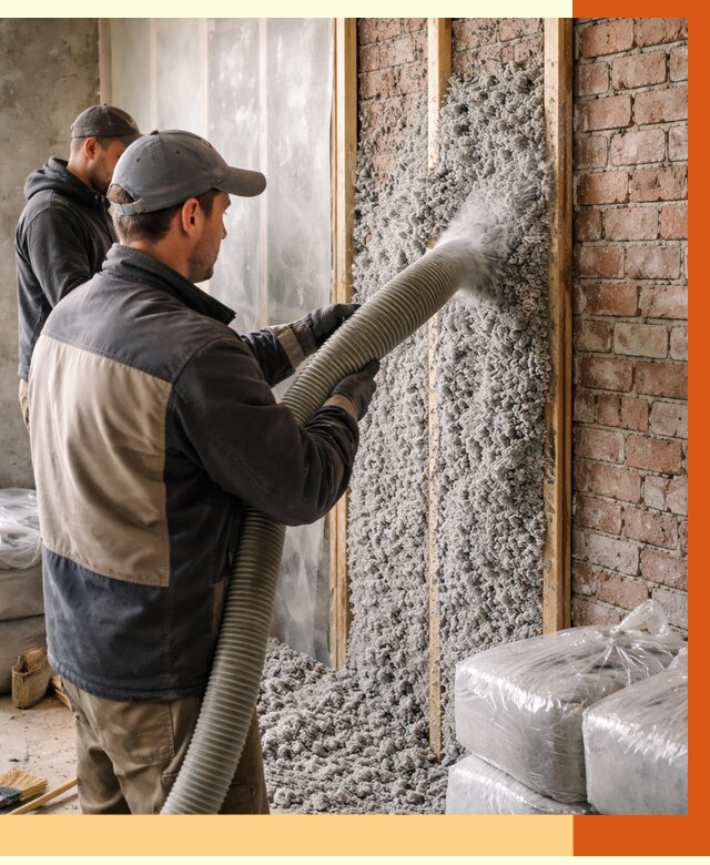 Утепление кирпичного дома эковатой в Климовске от 2380 руб./м² | ТепломастерКлс