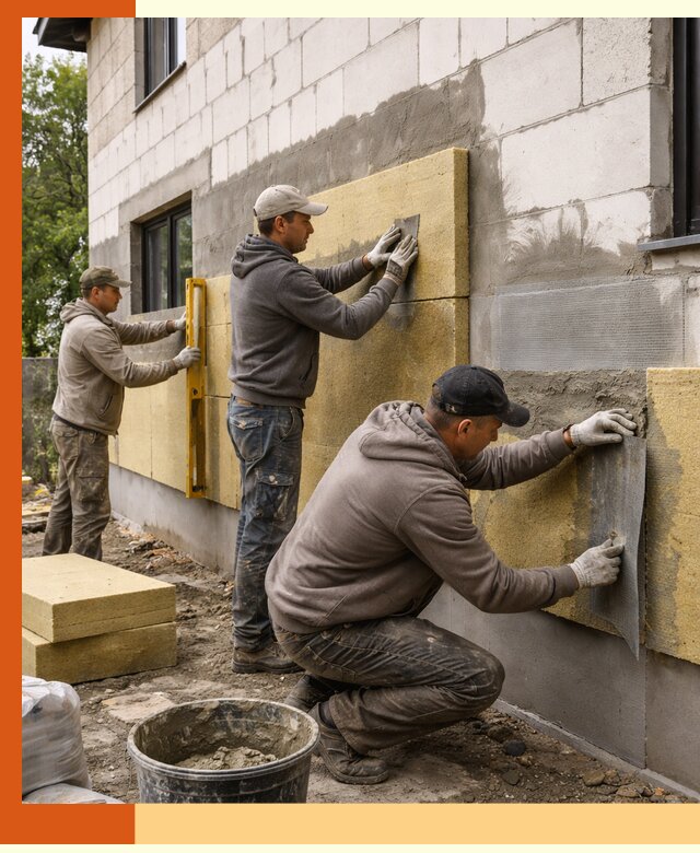 Утепление дома из газобетона в Климовске качественно и долговечно