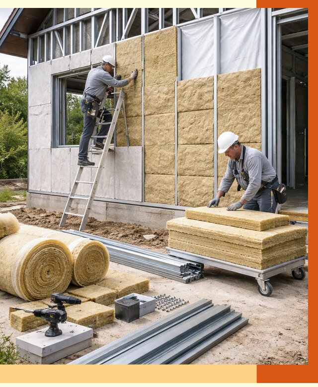 Утепление дома из ЛСТК в Климовске от 5267 руб./м² — профессионально | ТепломастерКлс