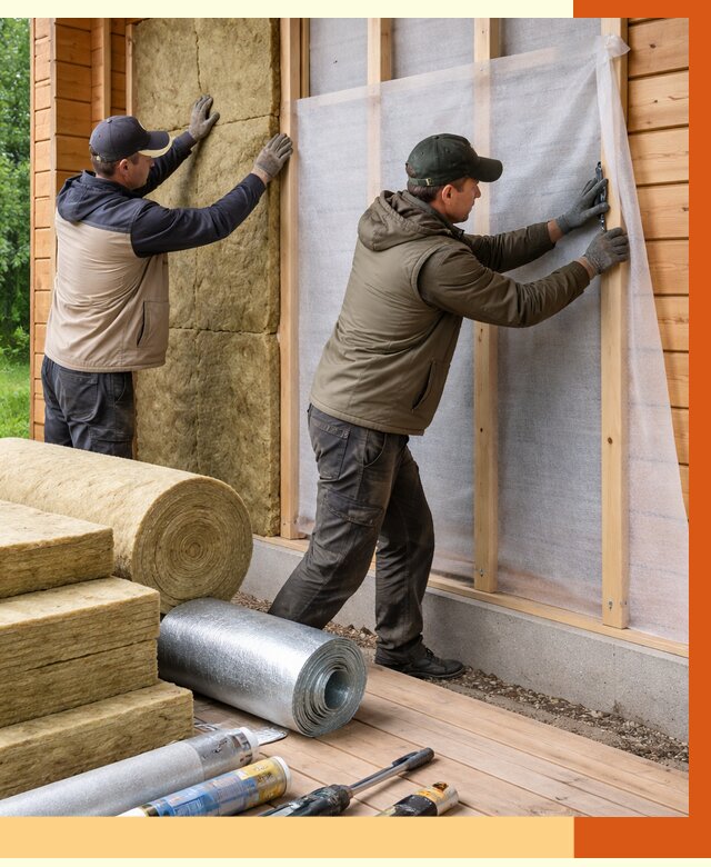 Утепление дома из двойного бруса в Климовске от 4861 руб./м² — ТепломастерКлс под ключ