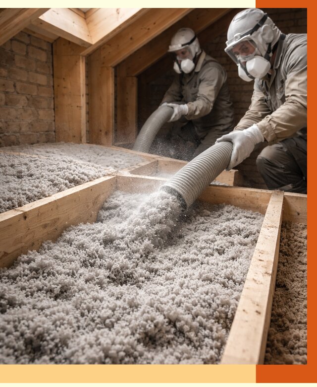 Утепление коттеджа эковатой в Климовске от 2532 руб./м² — комплексная задувка и монтаж | ТепломастерКлс