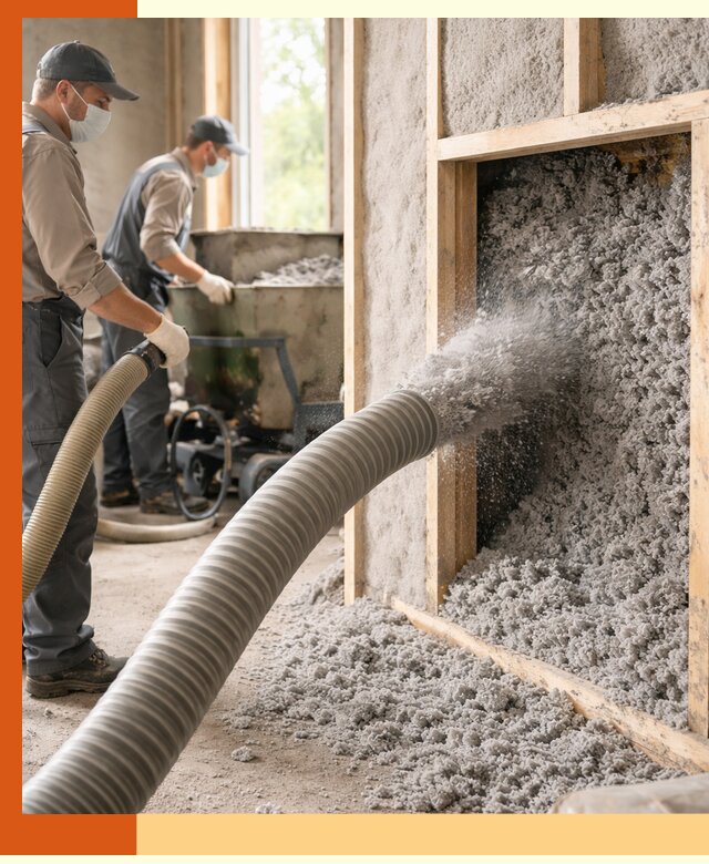 Утепление коттеджа эковатой в Климовске с гарантией качества