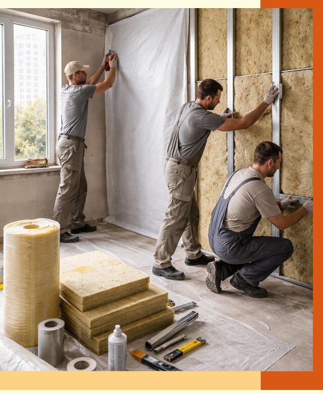 Утепление квартиры в Климовске от 4558 руб/м2 — утеплить квартиру изнутри и снаружи | ТепломастерКлс