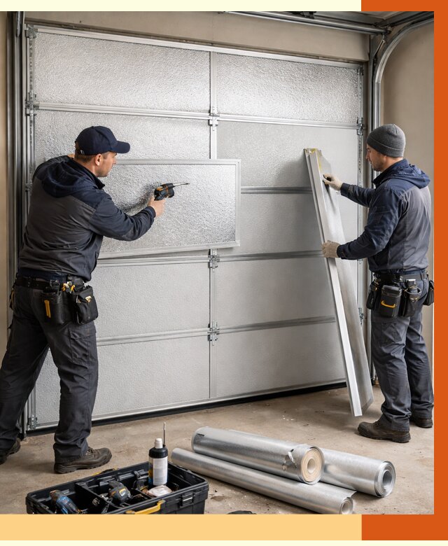 Утепление гаражных ворот в Климовске от 7950 руб/м2 — надежно и быстро | ТепломастерКлс