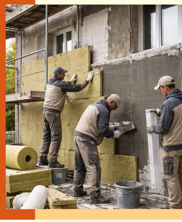 Утепление фасада зданий и домов в Климовске