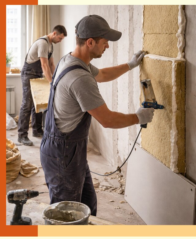 Утепление стен изнутри в Климовске — качественно и эффективно