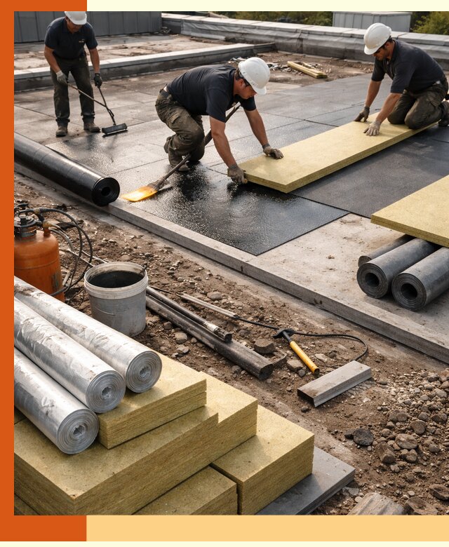 Утепление плоской крыши в Климовске — надежная теплоизоляция и герметизация