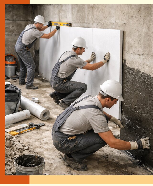 Утепление фундамента изнутри профессионально в Климовске