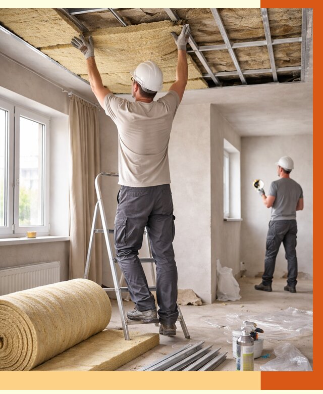 Утепление потолка в частном доме в Климовске от 962 руб./м² — работы под ключ | ТепломастерКлс