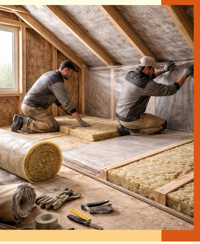 Утепление чердака в Климовске от 7596 руб/м² — теплоизоляция и комплексное утепление под ключ | ТепломастерКлс
