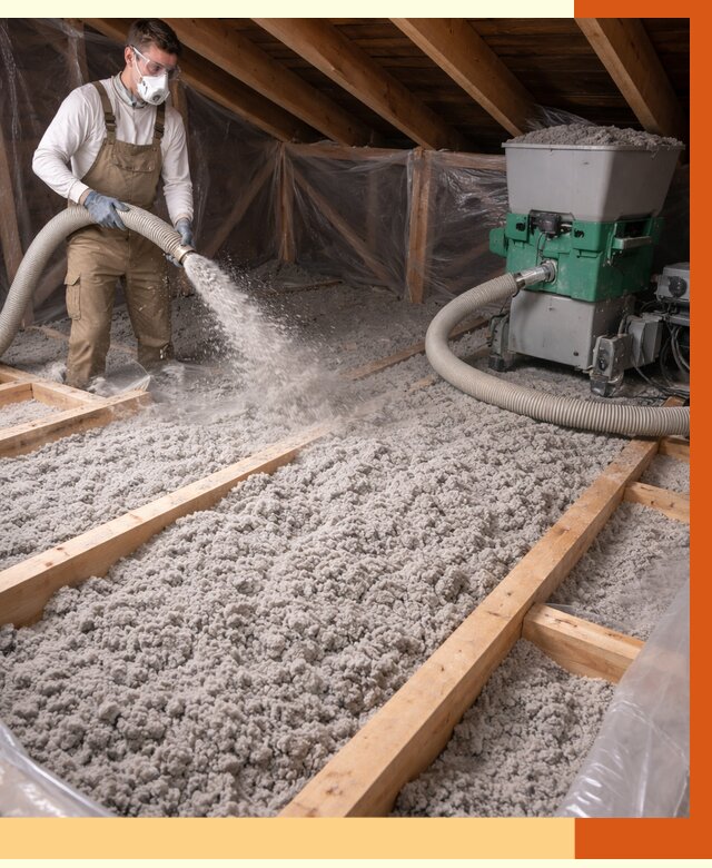 Утепление чердака эковатой в Климовске от 1469 руб/м2 — заказать у ТепломастерКлс