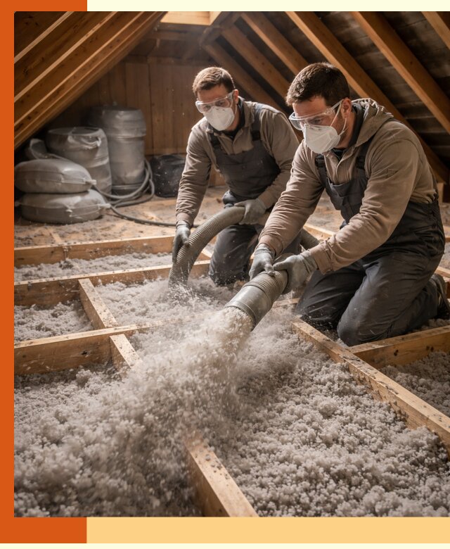Утепление чердака эковатой в Климовске — быстро и надёжно