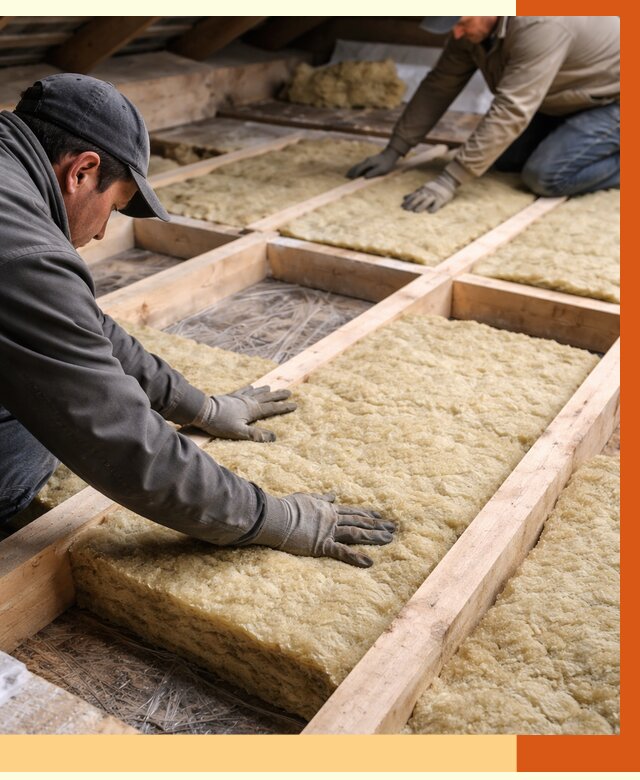 Утепление чердака минватой в Климовске от 3545 руб/м2 под ключ | ТепломастерКлс