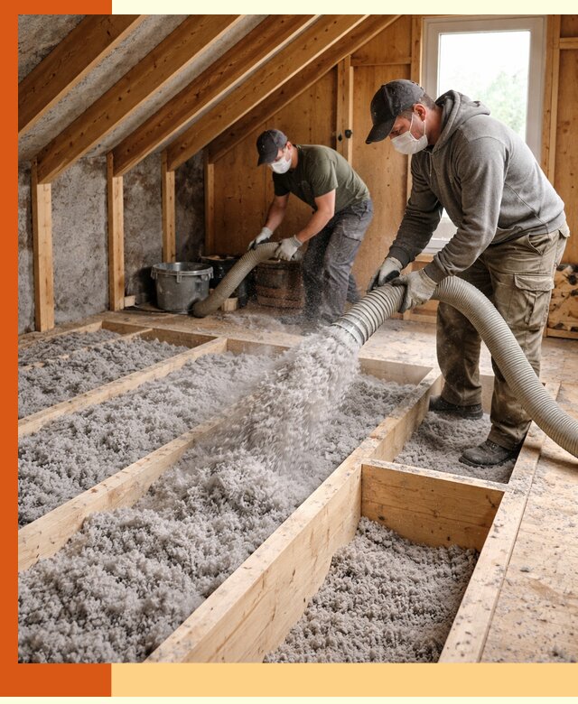 Утепление мансарды эковатой в Климовске с гарантией качества