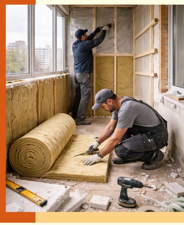 Утепление балкона под ключ в Климовске качественно и быстро