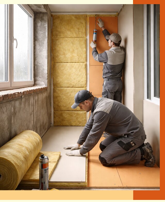 Утепление лоджии под ключ в Климовске от 6583 руб/м2 — комплексное решение | ТепломастерКлс