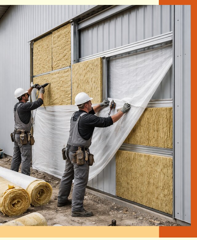 Утепление металлического склада в Климовске от 4558 руб/м2 — комплексное утепление под ключ | ТепломастерКлс