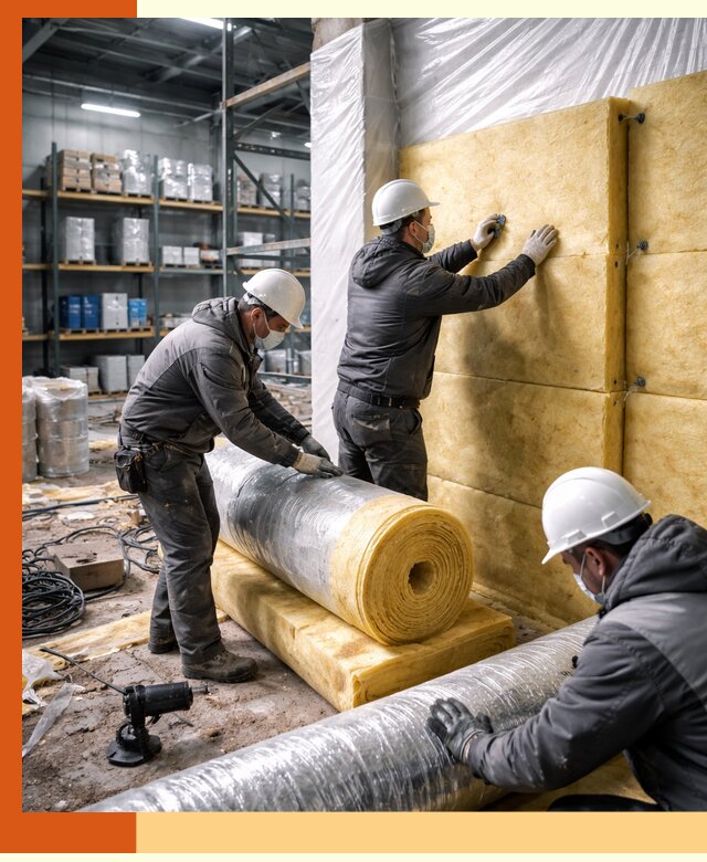 Утепление склада химсырья в Климовске: безопасная и эффективная изоляция