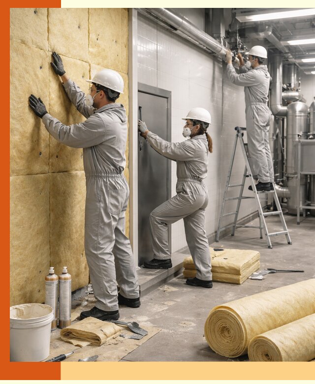 Утепление пищевого цеха под ключ в Климовске