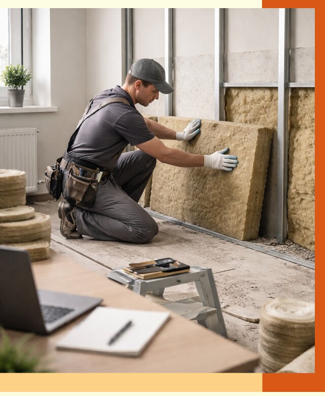 Утепление офиса в Климовске от 4558 руб/м2 — комплексное утепление офиса под ключ | ТепломастерКлс