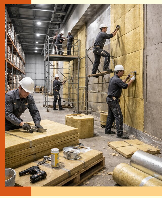 Утепление логистического центра в Климовске качественно и экономично