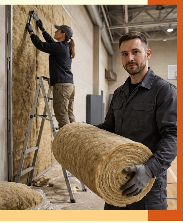 Утепление спортзала в Климовске от 7596 руб/м2 — комплексное утепление под ключ | ТепломастерКлс