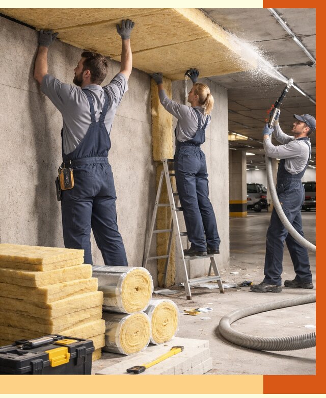 Утепление паркинга в Климовске от 6887 руб./м2 — работы под ключ | ТепломастерКлс