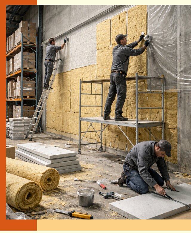 Утепление холодного склада под ключ в Климовске