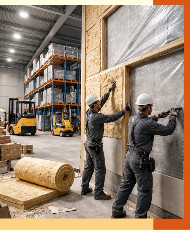 Утепление склада с техникой в Климовске от 4254 руб./м2 — комплексно под ключ | ТепломастерКлс