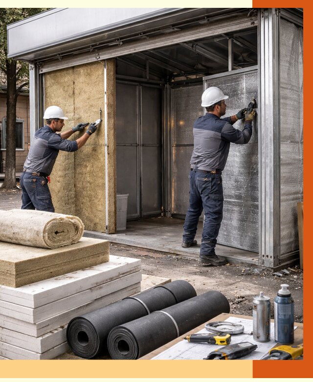 Утепление павильона шаурма в Климовске под ключ от 1215 руб. за м² | ТепломастерКлс