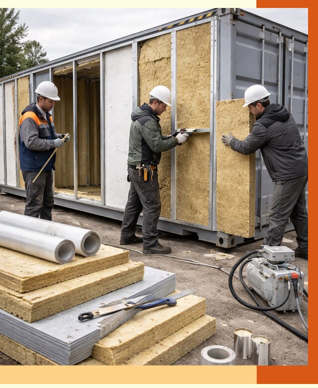 Утепление морского контейнера в Климовске от 3798 руб. под ключ | ТепломастерКлс