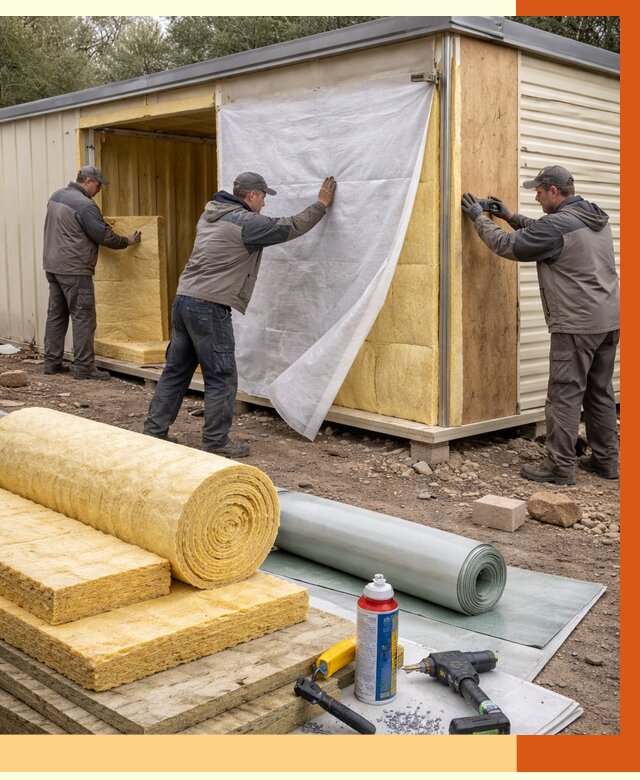 Утепление строительной бытовки в Климовске от 12660 руб. под ключ | ТепломастерКлс