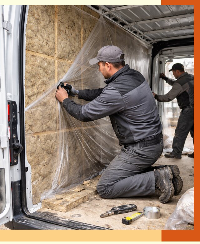 Утепление фургона в Климовске от 16711 руб/м2 — утепление фургона ППУ и кузова | ТепломастерКлс