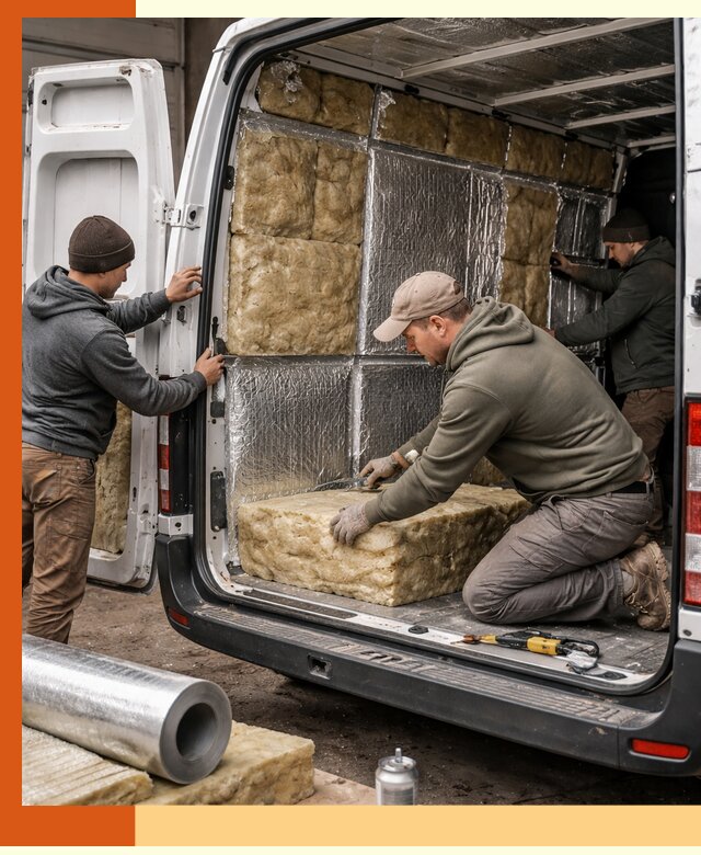 Утепление фургона в Климовске: профессиональная теплоизоляция и шумоизоляция
