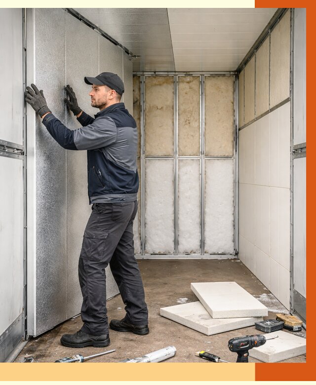 Утепление холодильного кузова в Климовске от 13673 руб. под ключ | ТепломастерКлс