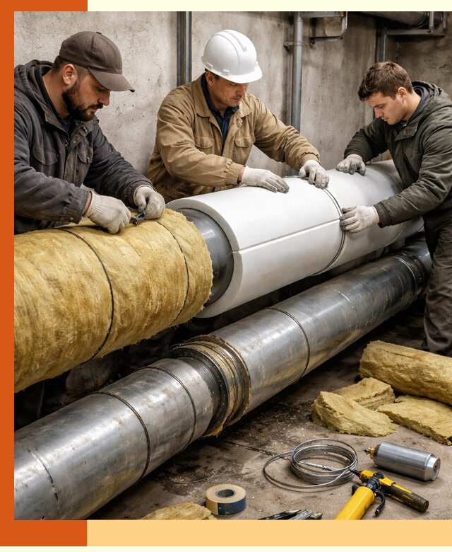 Утепление трубопровода в Климовске с гарантией энергоэффективности