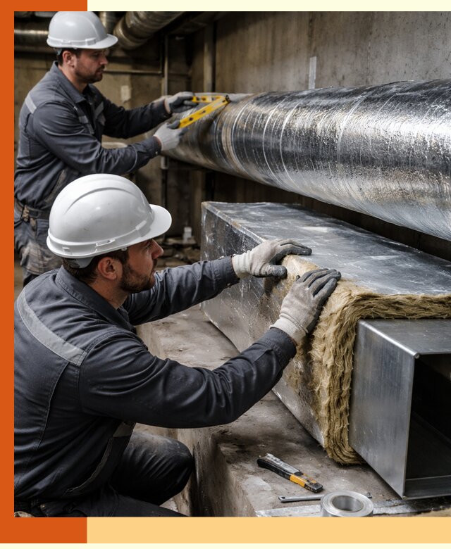 Профессиональное утепление воздуховодов и теплоизоляция в Климовске