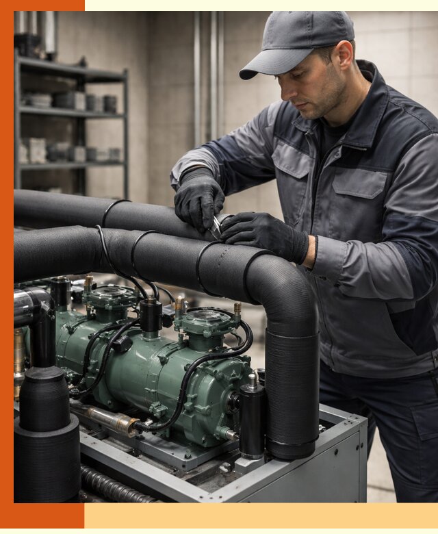 Утепление холодильного агрегата и теплоизоляция в Климовске