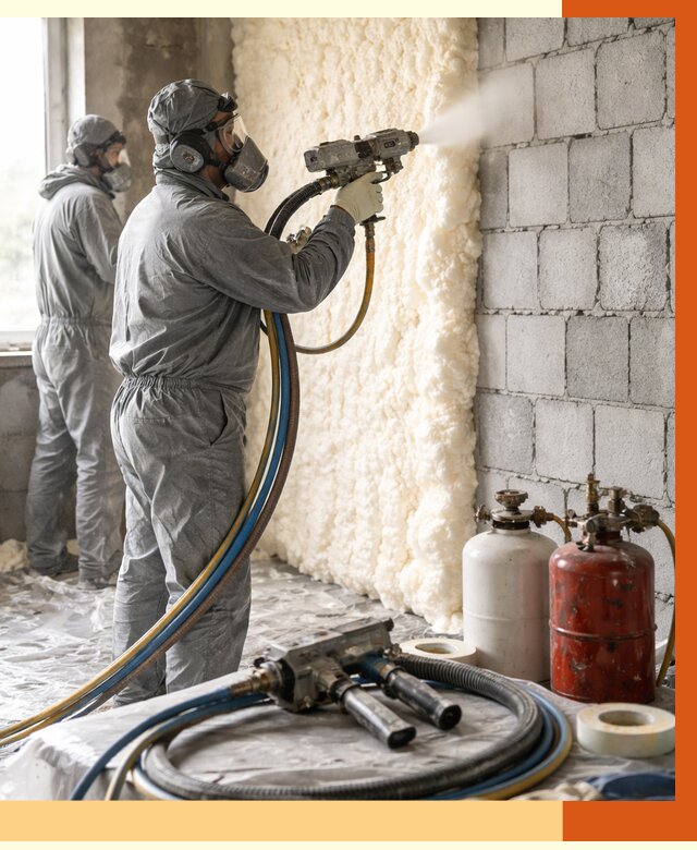 Утепление блочной стены ППУ в Климовске от 4304 руб./м² — ТепломастерКлс