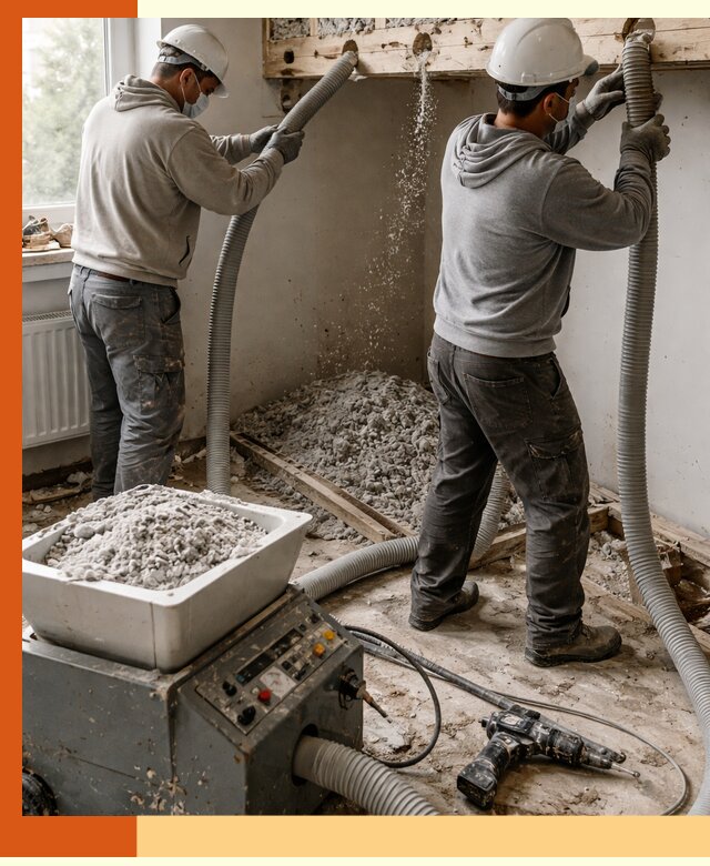 Заполнение пустот перекрытий пеной и наполнителями в Климовске