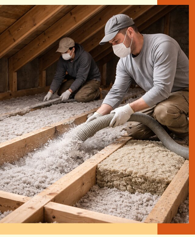 Заполнение полостей чердачного перекрытия в Климовске от 4558 руб. | ТепломастерКлс