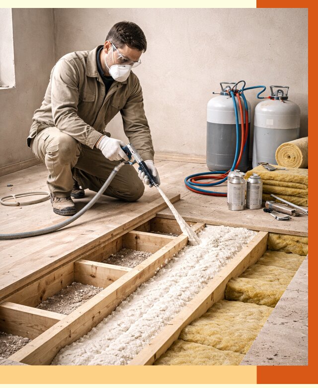 Заполнение полостей межэтажного перекрытия в Климовске от 4254 руб. | ТепломастерКлс