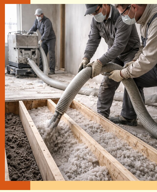 Заполнение полостей межэтажного перекрытия в Климовске эффективно и герметично