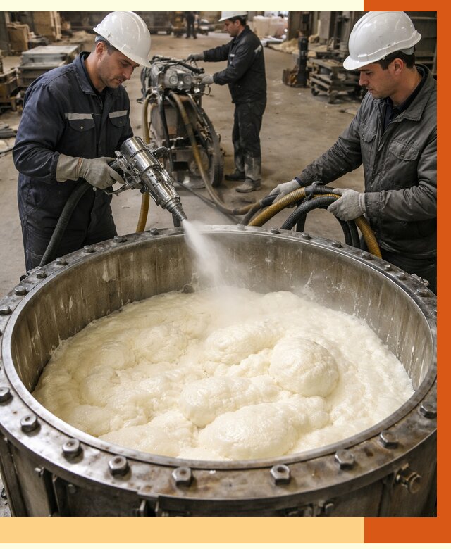 Заливка ППУ в емкости в Климовске от 7343 руб. — утепление емкости под ключ | ТепломастерКлс