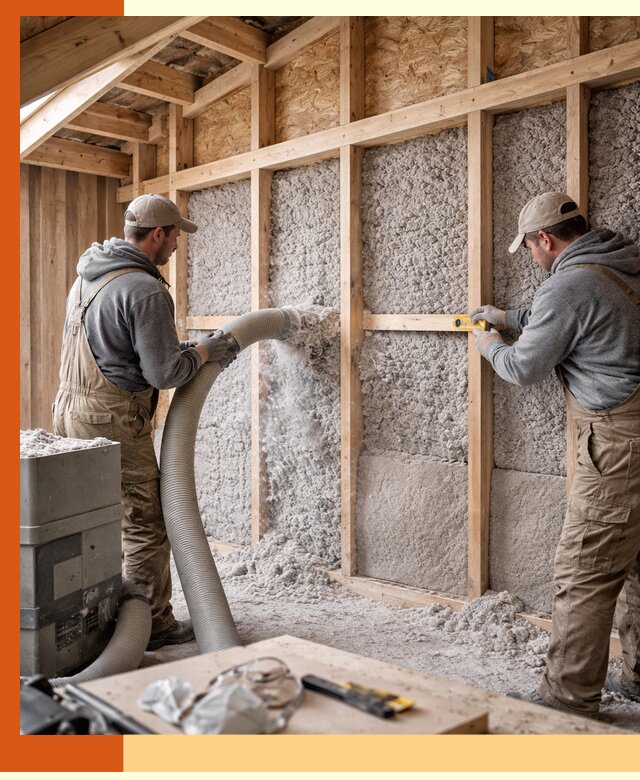 Утепление эковатой стен, потолков и перекрытий в Климовске