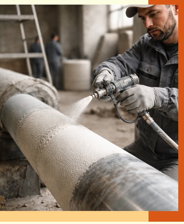 Утепление труб жидкой теплоизоляцией в Климовске от 7596 руб. под ключ | ТепломастерКлс