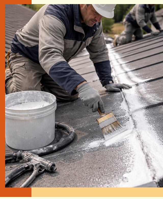 Утепление кровли жидкой теплоизоляцией в Климовске